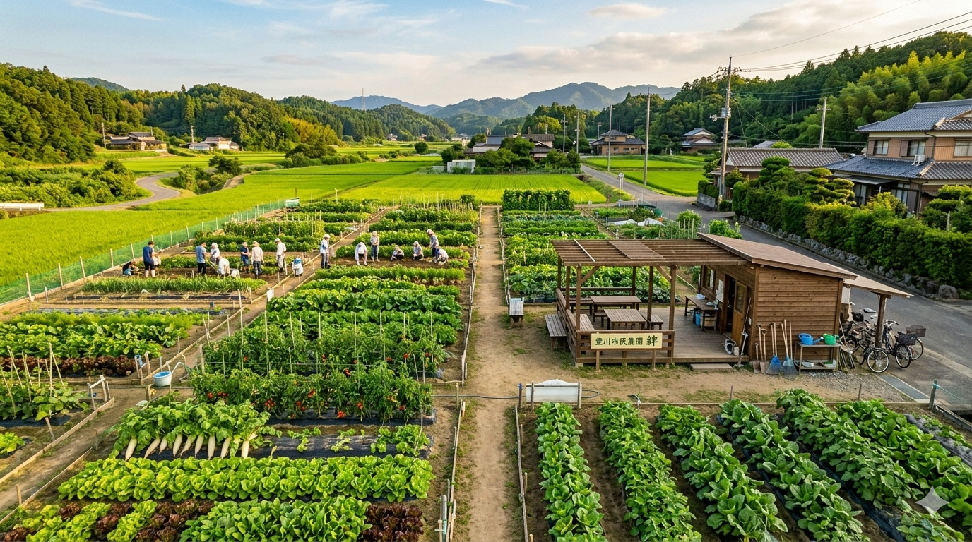 mino-LL ファミリーシェア農園の全体風景